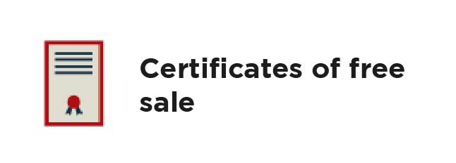 Certificates of free sale