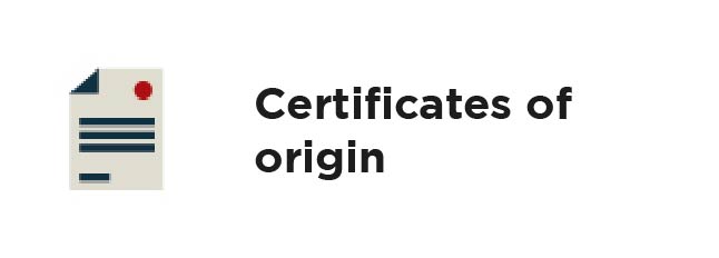 Certificates of origin