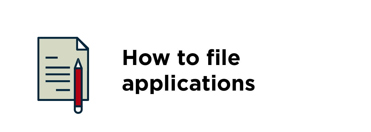 How to file applications