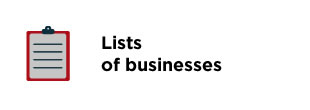 Lists of businesses