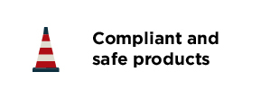 Compliant and safe products bottone