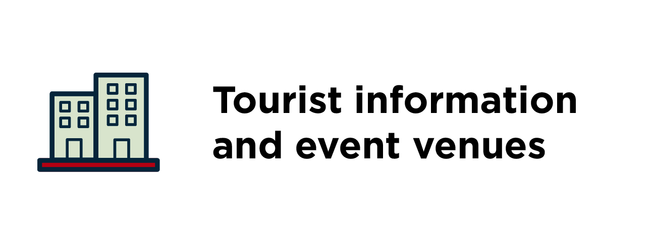 Tourist information and event venues bottone
