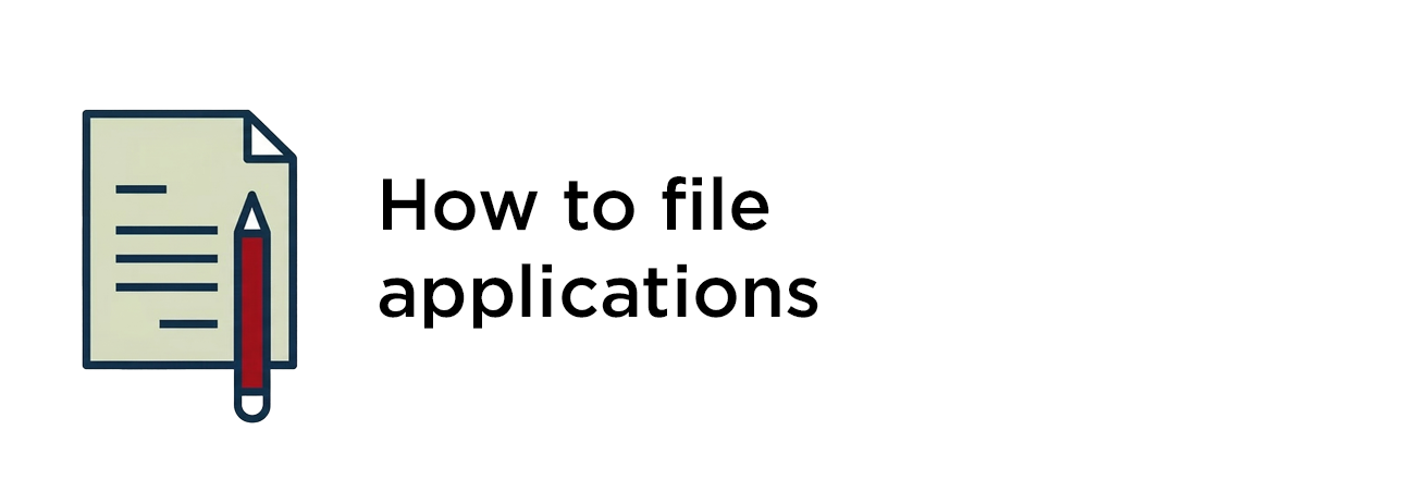 How to file applications