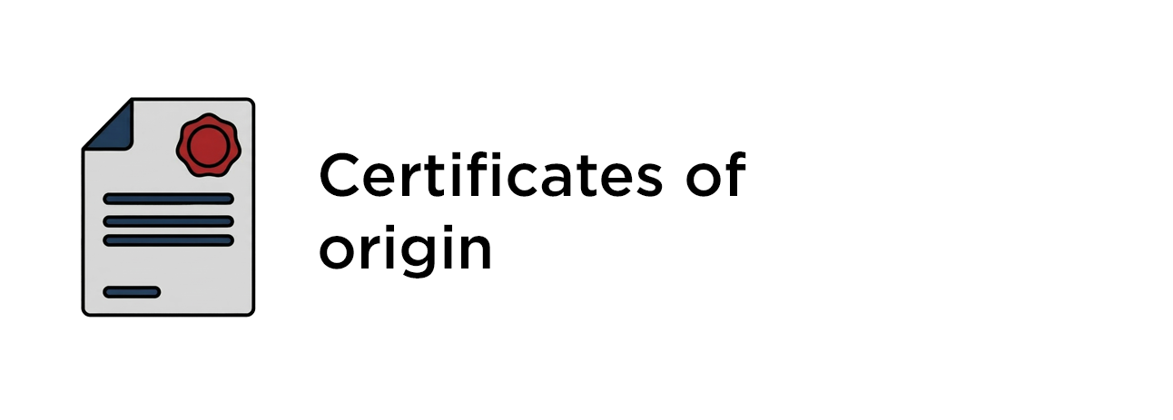 Certificates of origin
