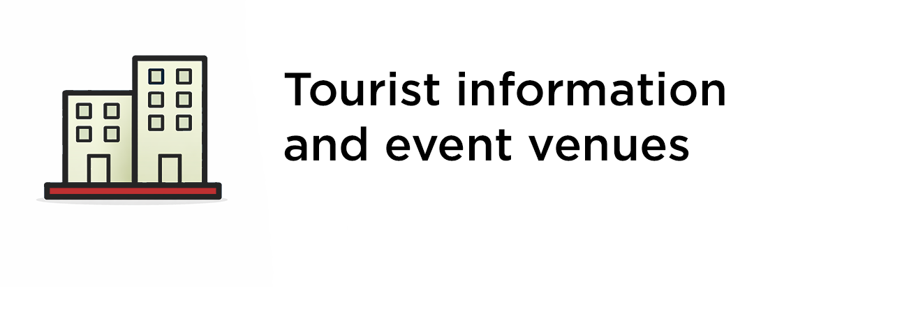 Tourist information and event venues bottone