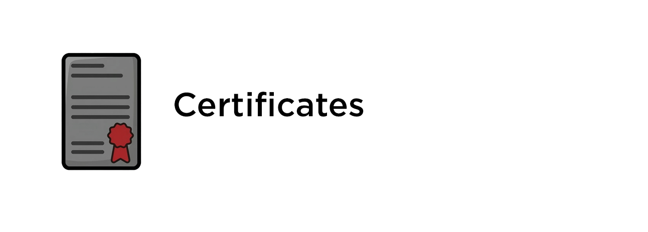 Certificates